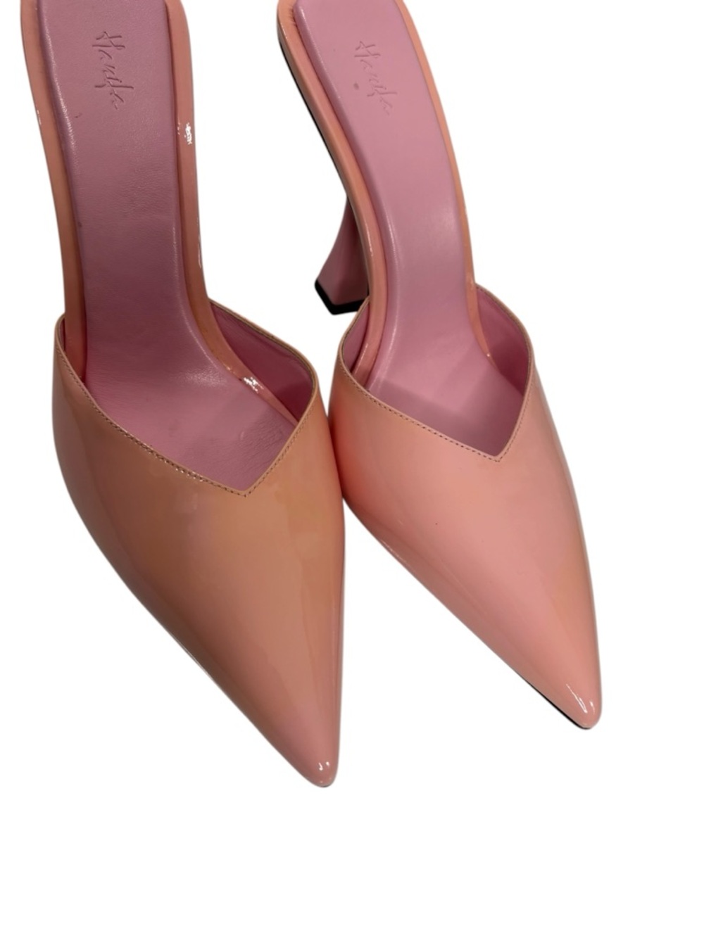 Hanifa Pink Patent Pointed-Toe Mule Heels, NWOB, size 36.5 - Picture 4 of 8